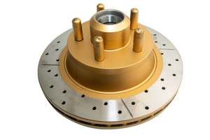 Ford EL 96- Street Gold Cross-drilled slotted KP Front DBA Disc Brake Rotors