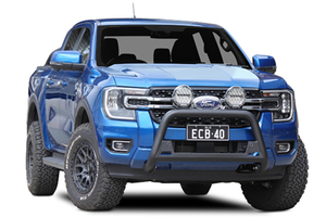 Products: Ford Everest ECB Alloy Low Loop Nudge Bar Black Fully Equipped