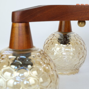Products: 1970s Mahogany 3 Lamp Fitting