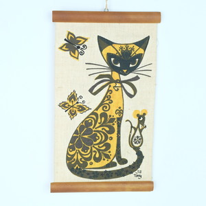Vintage Cat Wall Hanging