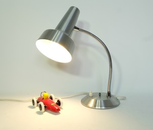 Silver Aluminum Table Lamp