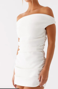 Mini Dresses: PEPPERMAYO- MORGAN OFF SHOULDER MINI