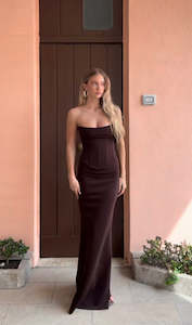 HNTR THE LABLE - LOUIE GOWN BROWN