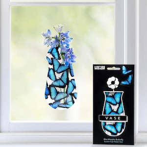 Modgy Vases: Modgy Suction Vase - Blue Morpho