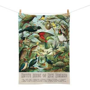 Homeware: NZ Native Birds Tea Towel