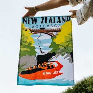 Homeware: Moana Road - Southern Jet Boat Tea Towel