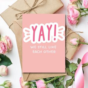 Valentines Day Greeting Cards: Greeting Card - YAY