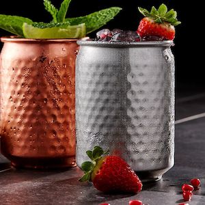The Ladelle Collection: Spencer Hammered Tumbler Set - Silver