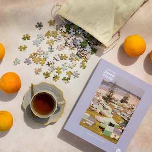 Puzzles: Camping at Mt Maunganui Jigsaw Puzzle