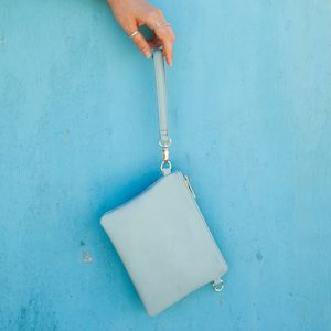 Moana Road Handbags: Viaduct Clutch - Blue