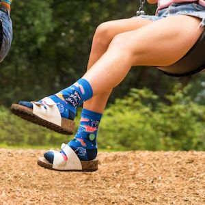 Sock It To Me - Women's Crew Socks - You Glow Girl (Glow-in-the-Dark)