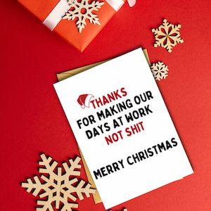 Christmas Cards: Christmas Greeting Card - Not Shit