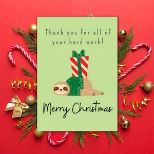 Christmas Cards: Christmas Greeting Card - Hard Work