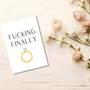 Wedding Greeting Cards: Greeting Card - F*cking Finally
