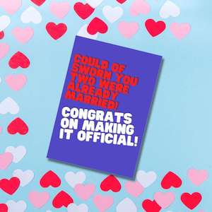 Wedding Greeting Cards: Greeting Card - Making It Official