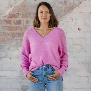 Hello Friday: Hello Friday Sophia Sweater Violet - Medium/Large