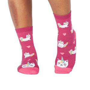 Summer Fun: Sock It To Me - Women's Crew Socks - Look At Meow