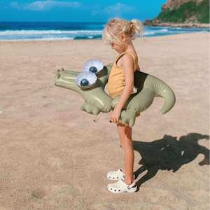 Camping Recreation: SunnyLife Kids Tube Pool Ring Cookie The Croc Khaki