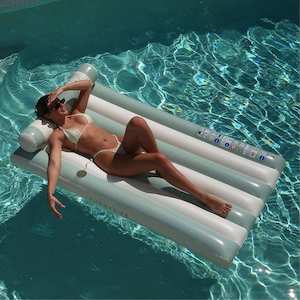 Camping Recreation: SunnyLife Luxe Lilo Green Stripe