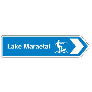 NZ Road Sign Magnet - Lake Maraetai (Wake Boarder)