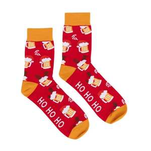 Mens Socks: Christmas Beer Socks