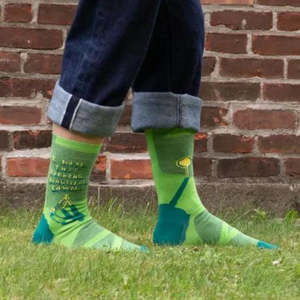 Mens Socks: Men's Socks – Beautiful Lawn - Blue Q