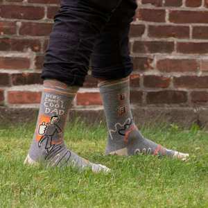 Men's Socks – Here Comes Cool Dad - Blue Q