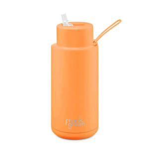 Frank Green - Reusable 34oz Straw Bottle - Neon Orange