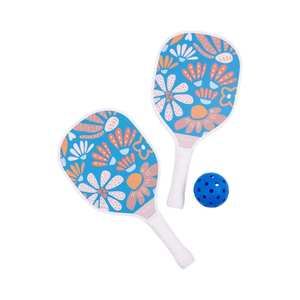 Summer Blue Floral Pickle Ball Set