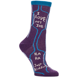 Gifts Under 50: Women's Socks - I Love My Job...Ha Ha Just Kidding - Blue Q
