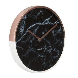 Couples: Karlsson Wall Clock Marble Delight - Copper & Black