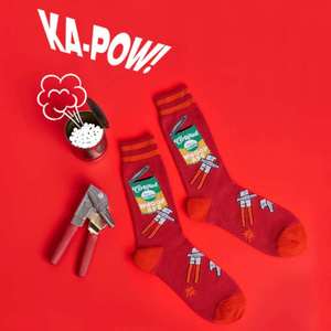 Sock It To Me Socks - Men's Crew - Opening Up A Can