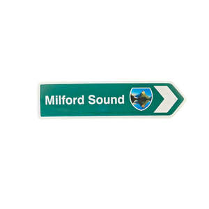 New Zealand Made: NZ Road Sign Magnet - Milford Sound