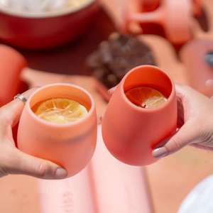 Fegg Silicone Unbreakable Glasses - Terra + Peach