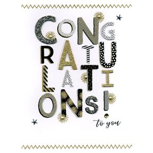 Gifts Under 50: Deluxe Large Greeting Card - Congratulations