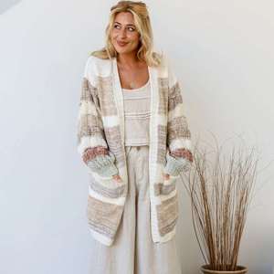 Wanderlight Longline Cardie - Natural Camel