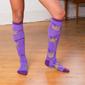 Sock It To Me Socks - Women's Knee High - Sloth