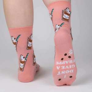 Sock It To Me Socks - Women's Crew - Cat-puccino