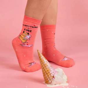 Sock It To Me Socks - Women's Crew - Everything Is Fine