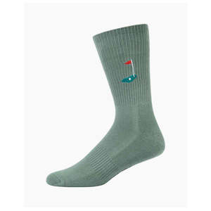 Men's Golf Tee & Flag Sport Crew Sock