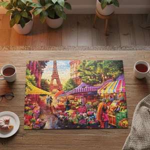 Trefl Puzzle "1000"- Tea Time: Flower Market, Paris