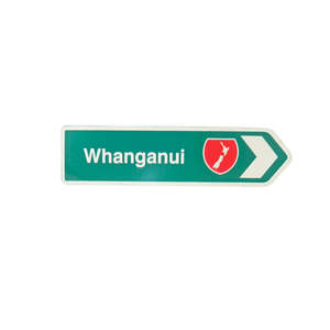 New Zealand Made: NZ Road Sign Magnet - Whanganui