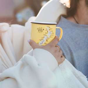 Housewarming Gifts: Moana Road Small Enamel Mug - Food & Wine