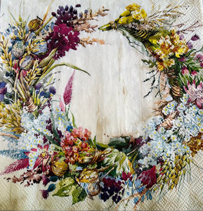 Flower Wreath Napkin FUNKY GLASS ART