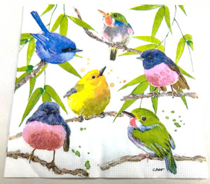 Products: Birds Napkin FUNKY GLASS ART