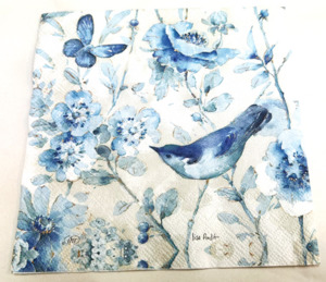 Products: Bird in The Flowers Napkin FUNKY GLASS ART