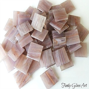 Products: GoldlinkTiles - Mauve - 20x20x4mm FUNKY GLASS ART