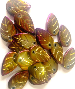 Products: Glass Leaves-Autumn FUNKY GLASS ART