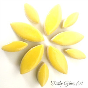 Ceramic Petals Yellow FUNKY GLASS ART