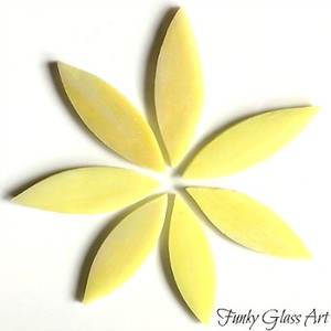 Products: Stained Glass Large Petals Lemon Grass FUNKY GLASS ART